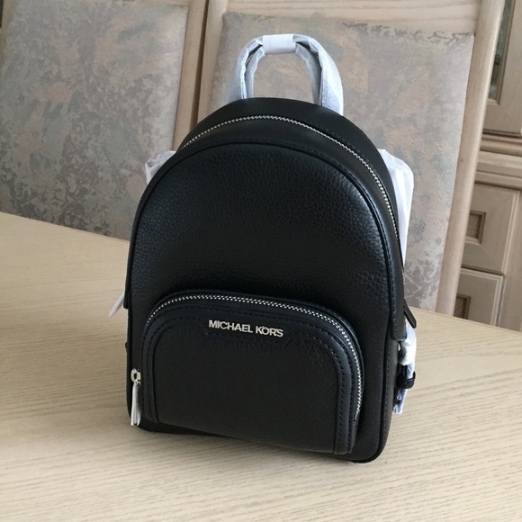 Michael Kors Jaycee Black Leather Backpack - Picture 2 of 10